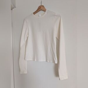 SKIMS Cream Long Sleeve Tee